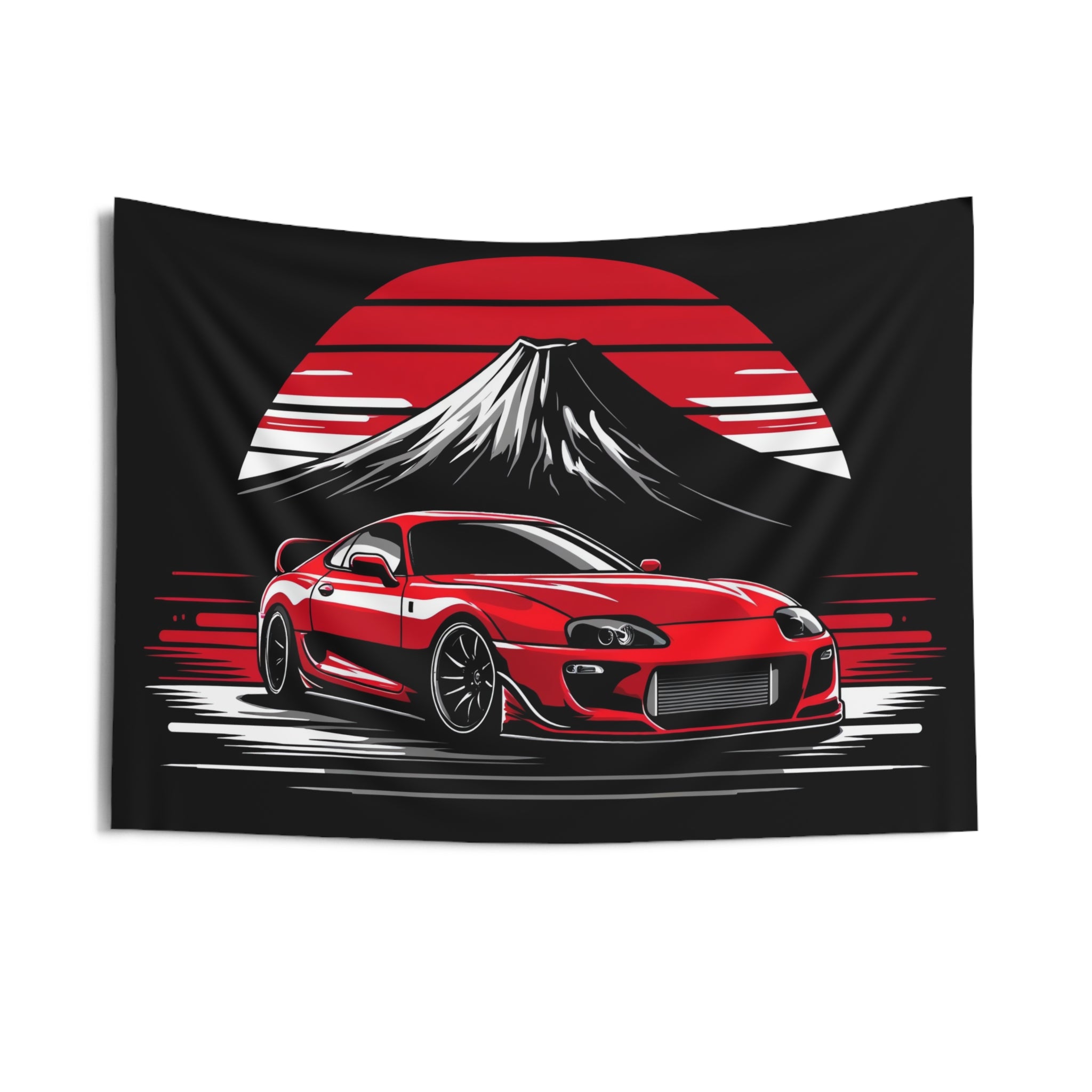 Toyota Supra Mount Fuji JDM Comic Tapestry