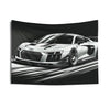 White Audi R8 Tapestry - DriveDoodle