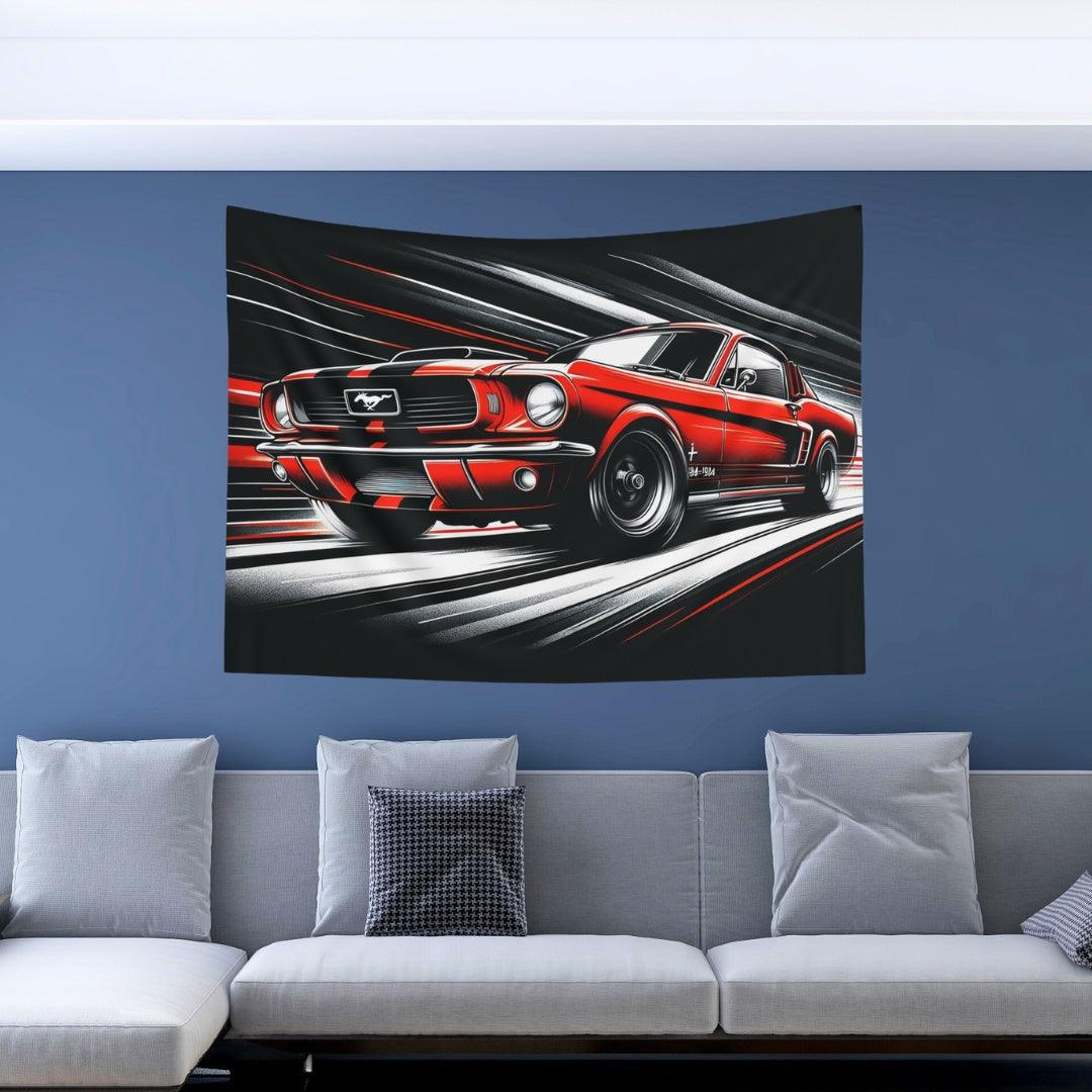 1st Gen Ford Mustang Tapestry - DriveDoodle