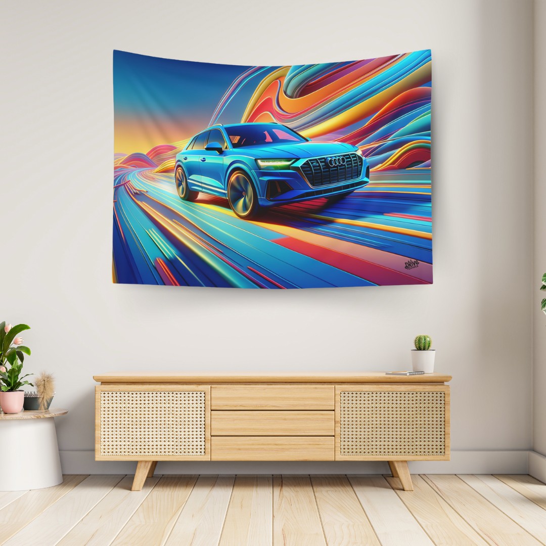 Abstract Audi Q4 Wall Art Tapestry