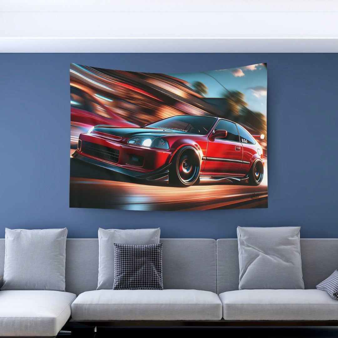 Honda Civic EG6 Wall Art Tapestry