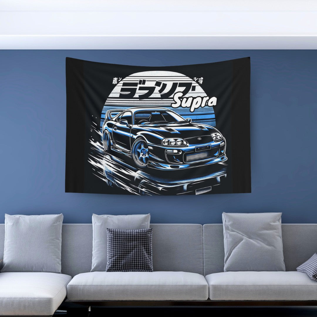 mk4 Toyota Supra Comic Wall Art Tapestry