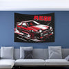 Toyota AE86 Comic Wall Art Tapestry