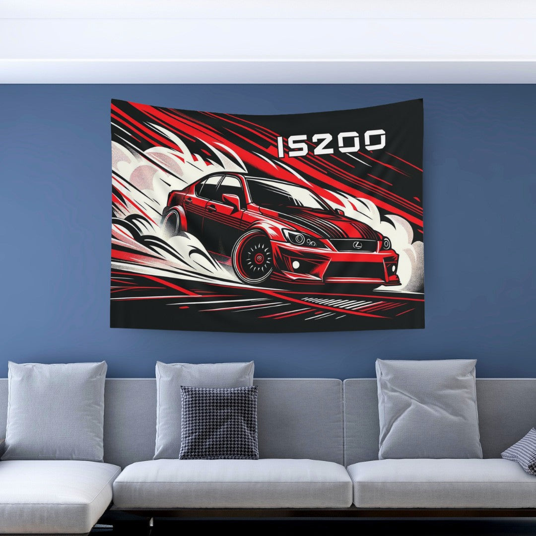 Lexus is200 Comic Wall Art Tapestry