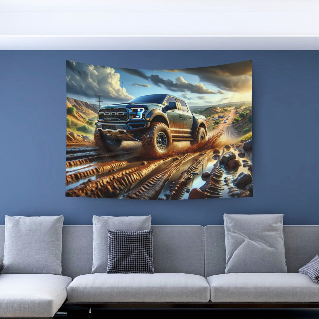Ford Raptor Off-Road Wall Art Tapestry