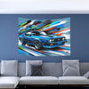 Blue Ford Mustang Tapestry - DriveDoodle