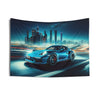 Blue Porsche 911 Turbo S Tapestry - DriveDoodle