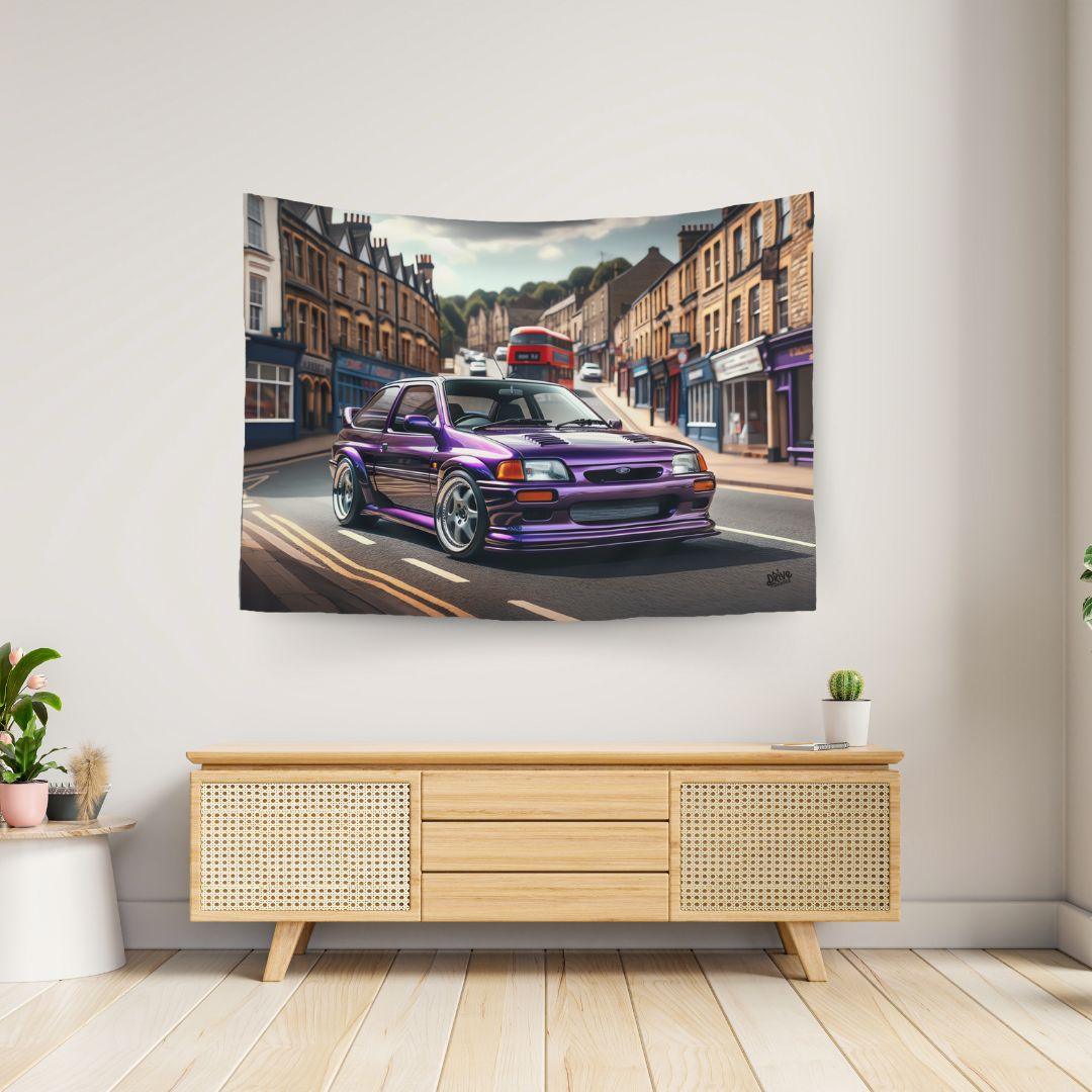 Ford Escort RS Cosworth Monte Carlo Tapestry - DriveDoodle
