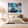 Grey Porsche 911 Turbo S Tapestry - DriveDoodle