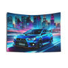 Mitsubishi Evo X Tapestry (Neon JDM) - DriveDoodle