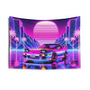 Mk2 A60 Toyota Supra Tapestry (Neon Vaporwave) - DriveDoodle