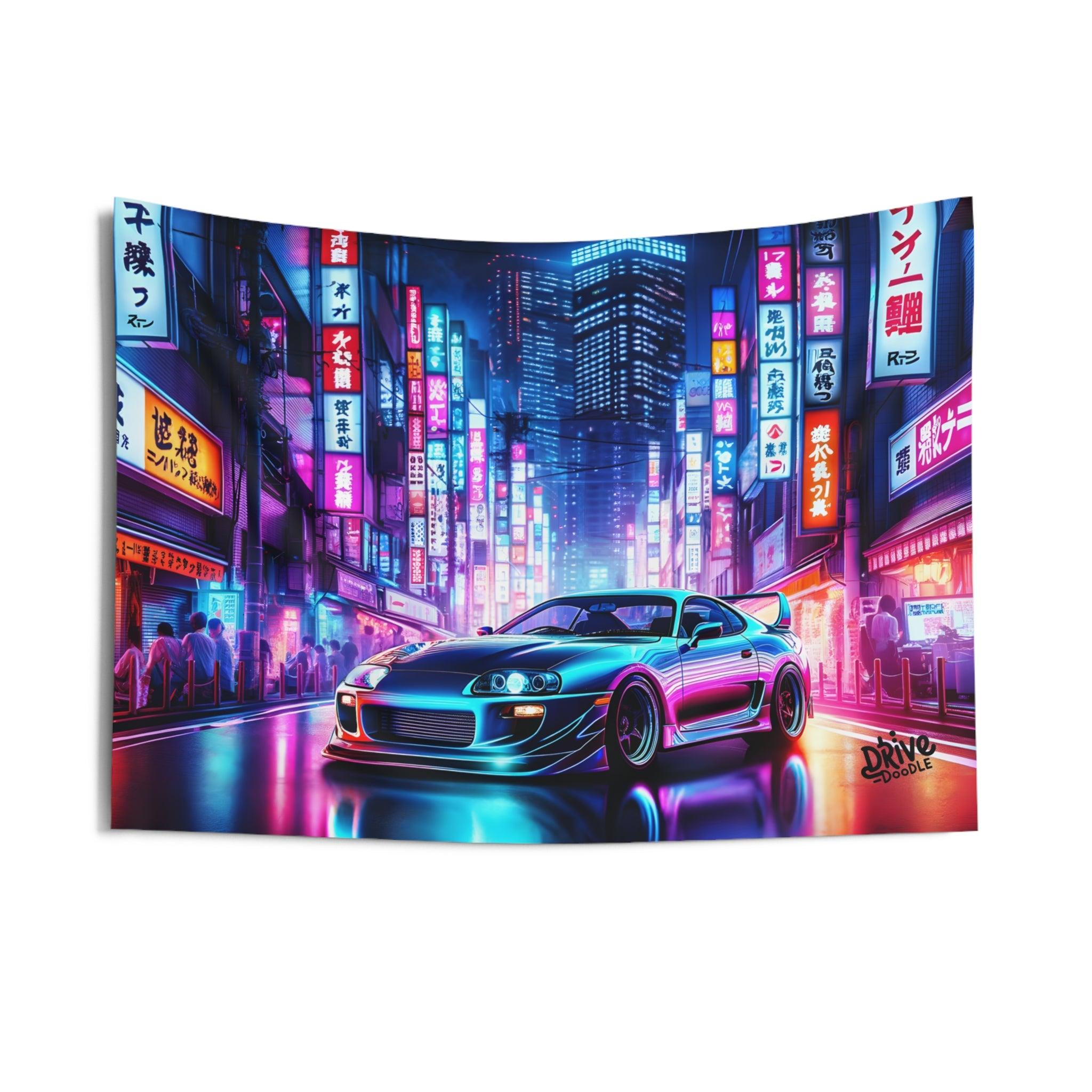 Mk4 A80 Toyota Supra Tapestry (Neon JDM) - DriveDoodle