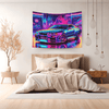 R34 Nissan Skyline GTR Tapestry (Neon Vaporwave) - DriveDoodle