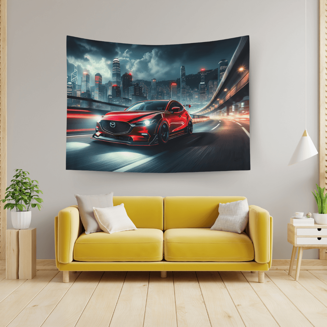 Red Mazdaspeed 3 MPS Tapestry - DriveDoodle