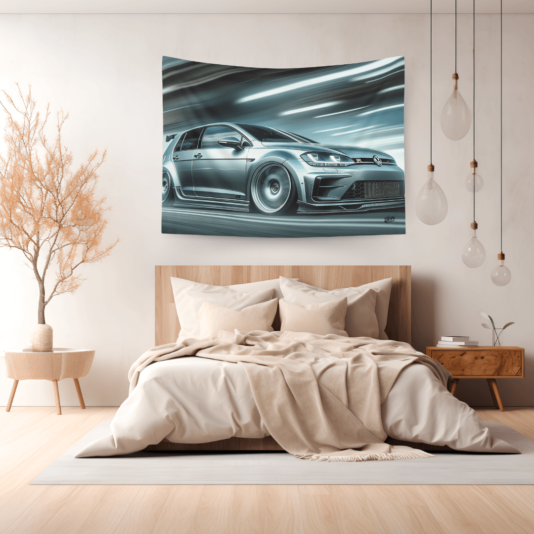 Silver Mk7 VW Golf R Tapestry - DriveDoodle